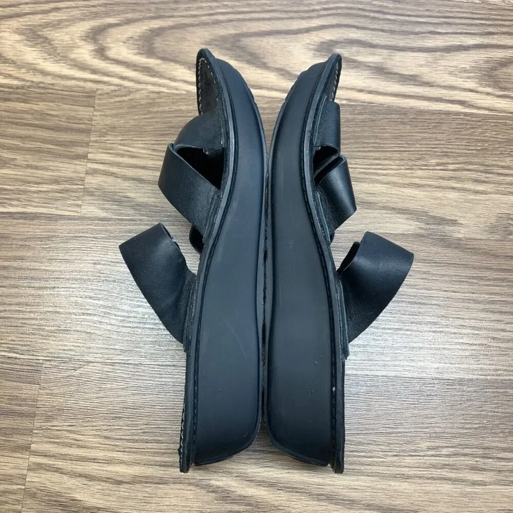 Wolky Women's Orthopedic Black Strappy Flip-Flops, Size EU 37 US 6‎ -7 Sandals